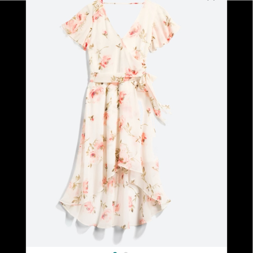 Fortune + Ivy Cream flowered dress - Size 8
